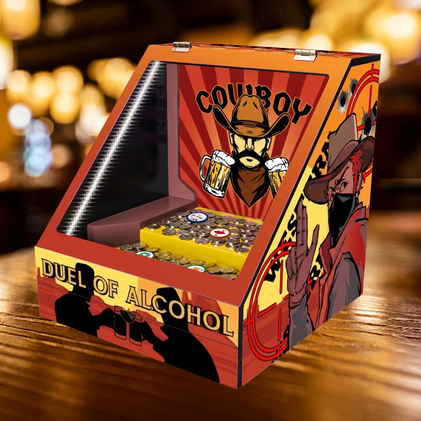 PUSH COIN MACHINE TABLETOP GAME(COW BOY)